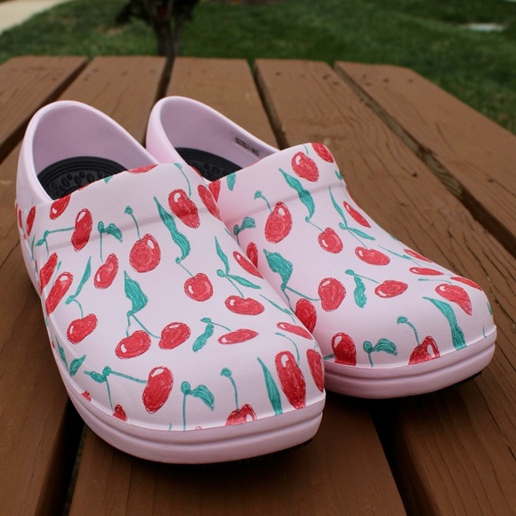 Crocs Neria Pro II LiteRide Cherry Graphic Slip Resistant Shoes Women's Sz 10 - Picture 6 of 8